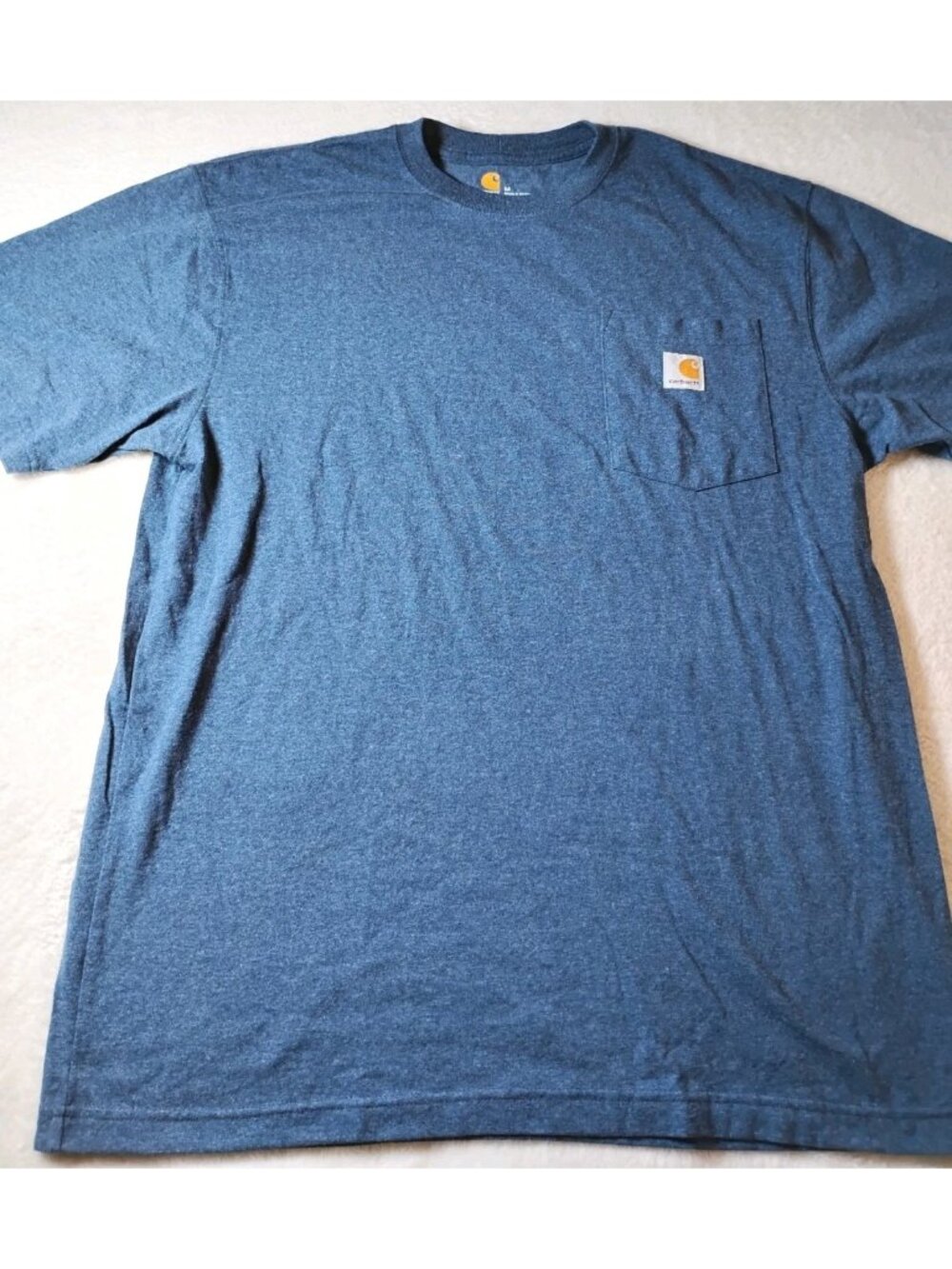 Carhartt Pocket Tee Short Sleeve Logo Everyday Work School Size M Blue